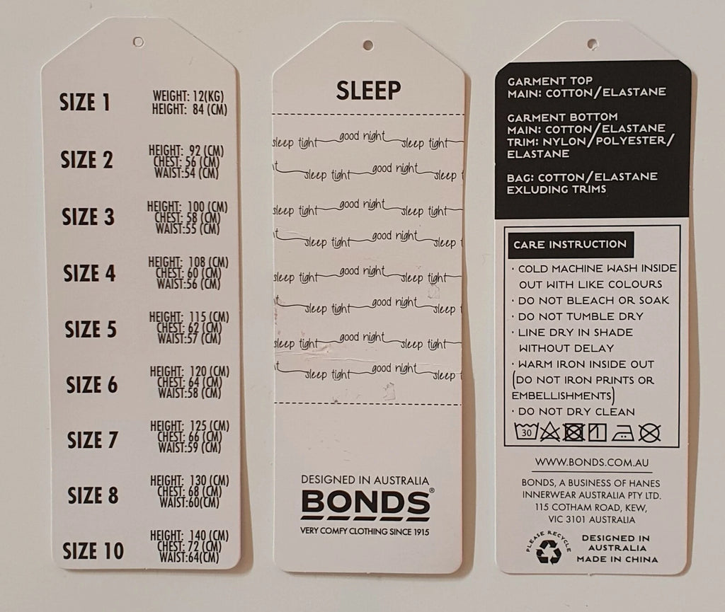 Bonds Baby Kids Sleep Short PJ Set Size 3 Unisex Boy Girl Blue Giraffe