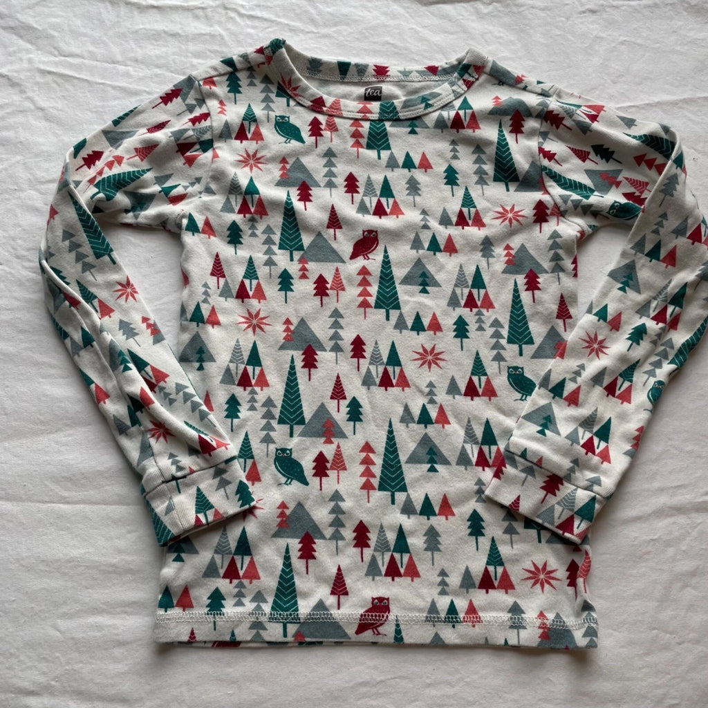 Tea Collection Kids Winter Woodland Pajama Set Size 8