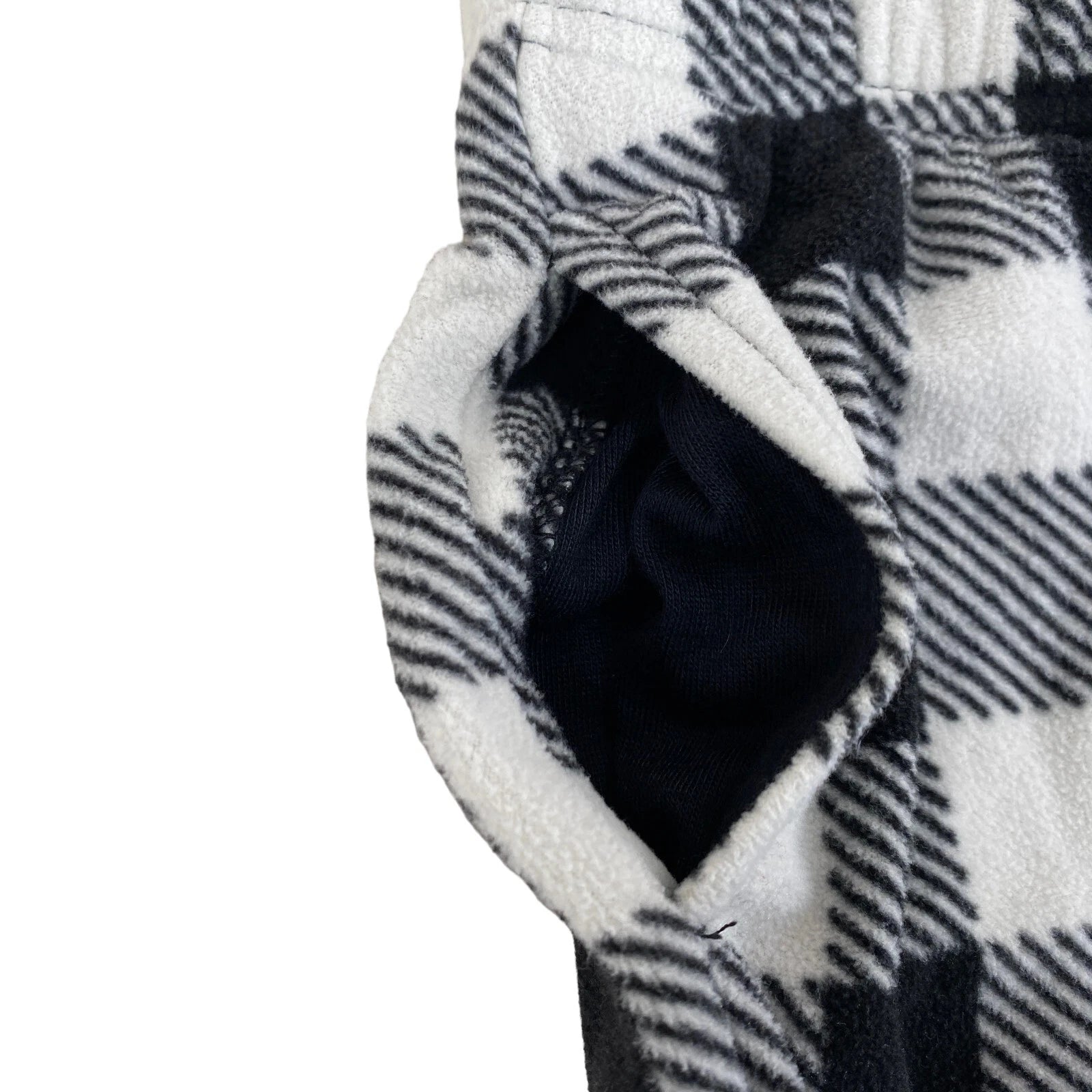 Old Navy Girls Size 6 Small Christmas Pajama Set Falala Black White Check Plaid