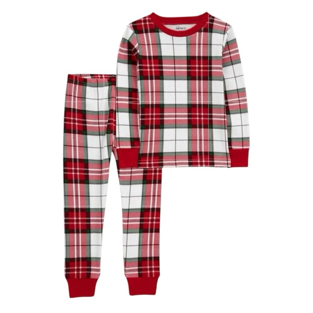 Carter’s Holiday Plaid Cotton PJ Pajama Set Toddler NEW Size 2T Unisex