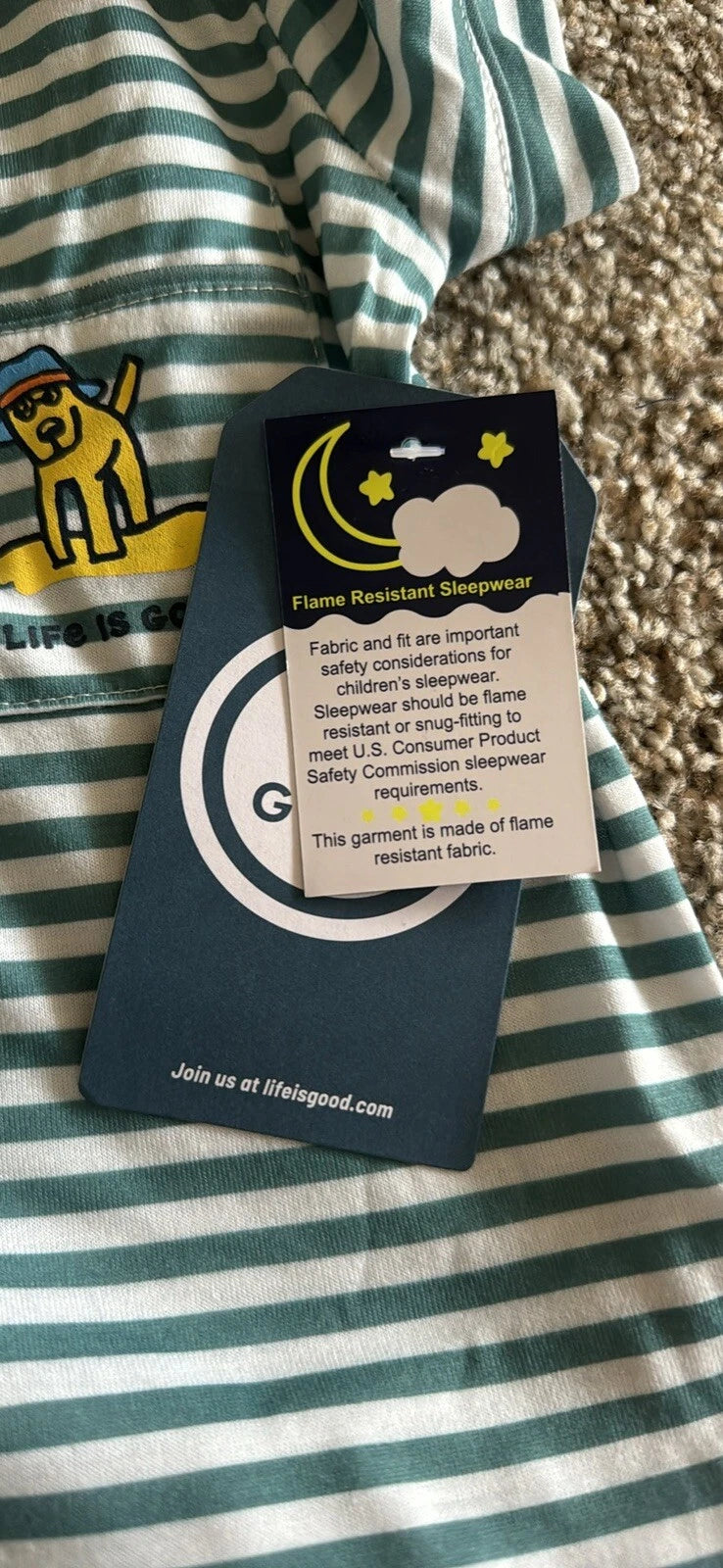 Life Is Good Toddler Boys Notch Collar Top and Shorts Pajama Set