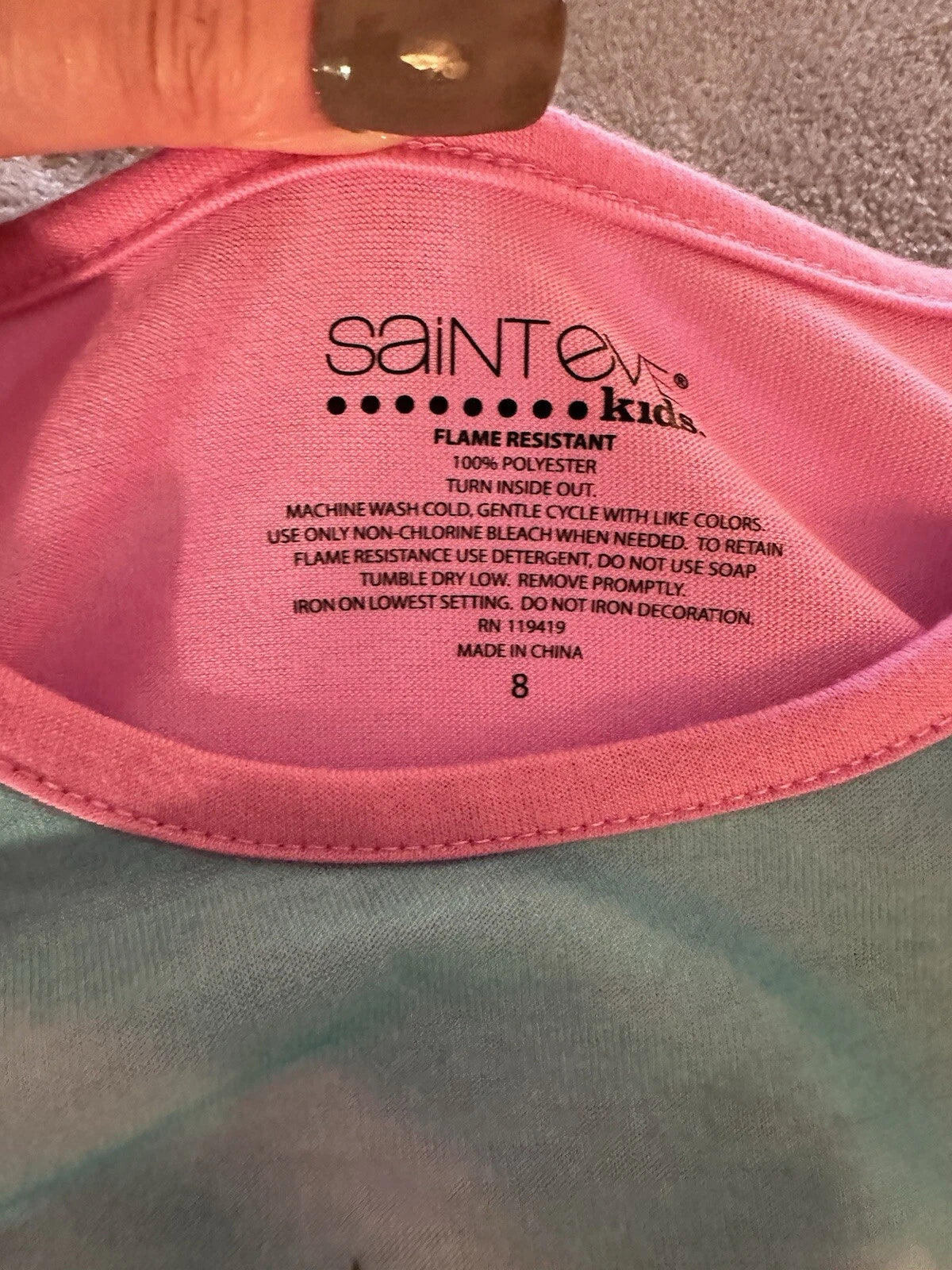 Pink girl pajamas Set Sainteve size 7