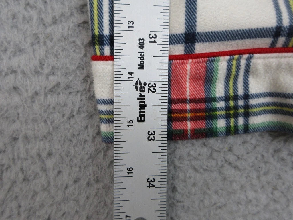 Wondershop Pajama Set Kids Unisex 10/12 Red Plaid Flannel Cozy Lounge Sleepwear