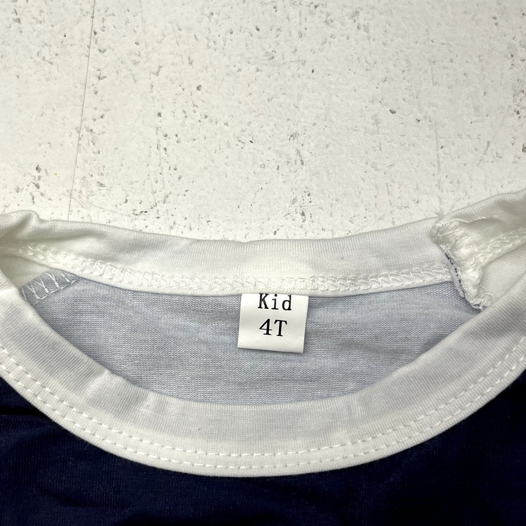 Blue "Let It Snow" Graphic Print 2 Piece Long Sleeve Pajama Set Kids Size 4T NEW