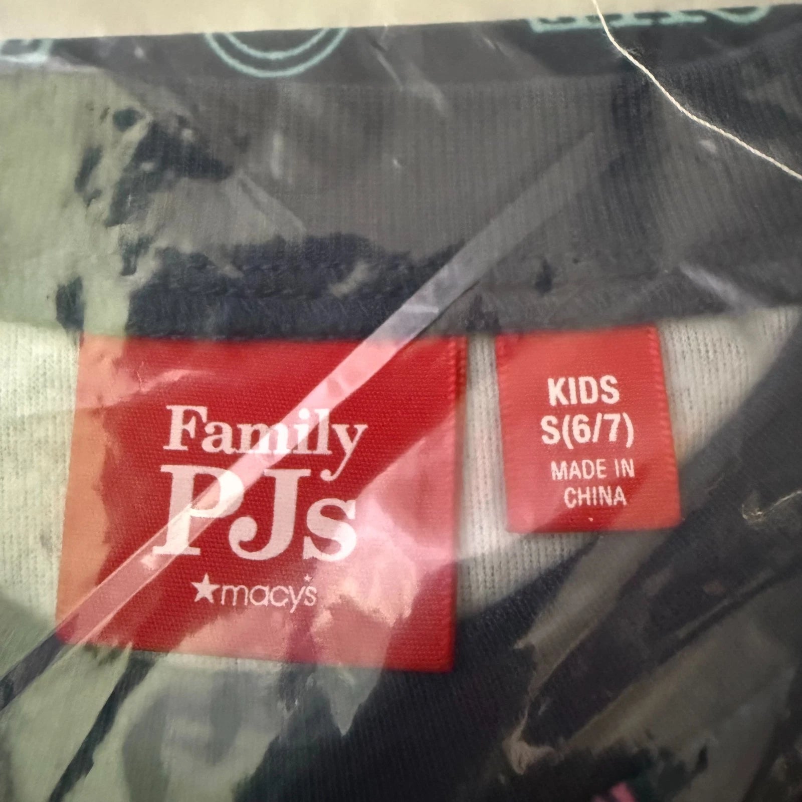 Family PJ's from Macy's Pajama Set Love Smiley Blue Kids Size 6-7