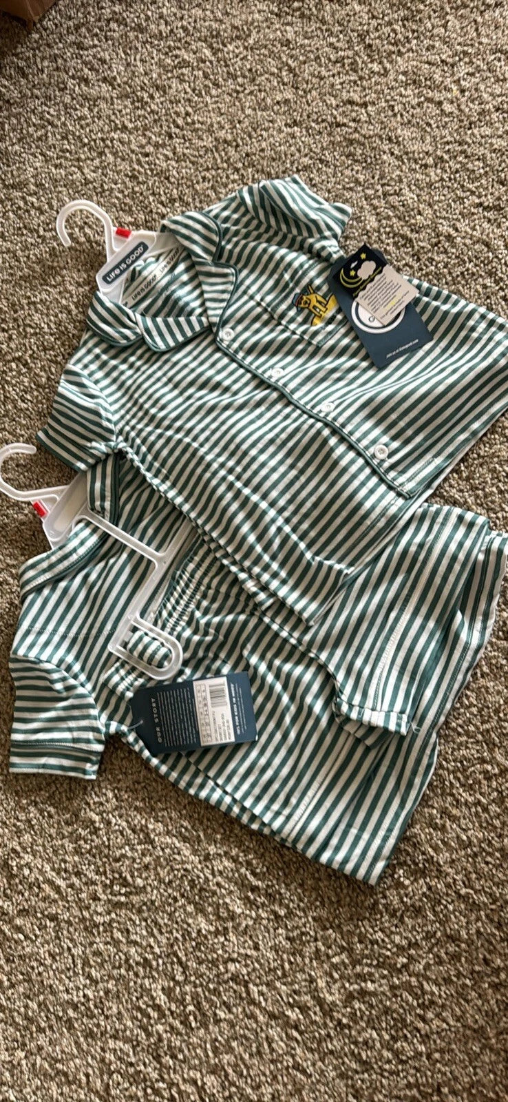 Life Is Good Toddler Boys Notch Collar Top and Shorts Pajama Set