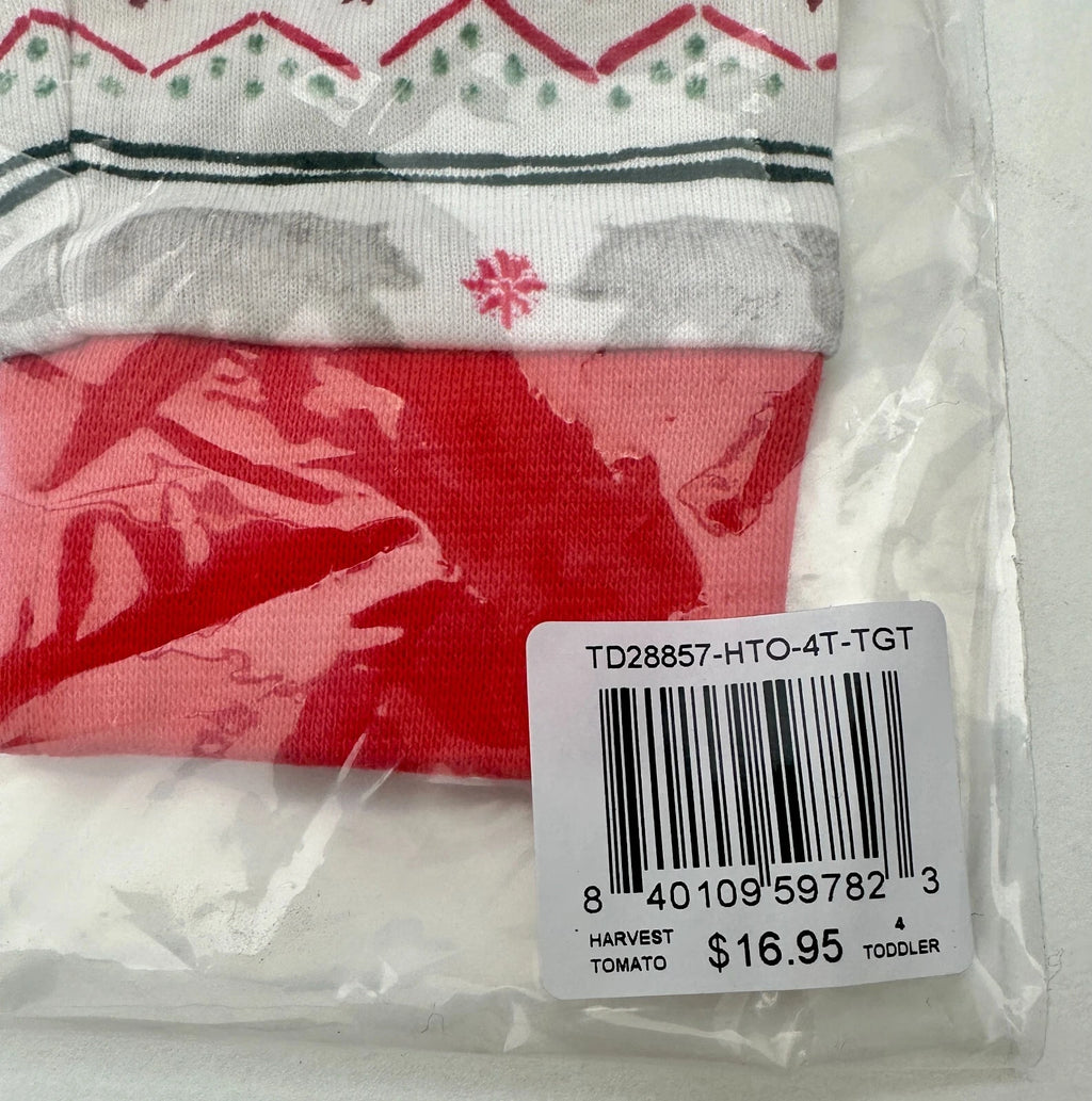 New Burts Bees Snug Fit Woods PJ Set 4T Organic Cotten Kids Toddler