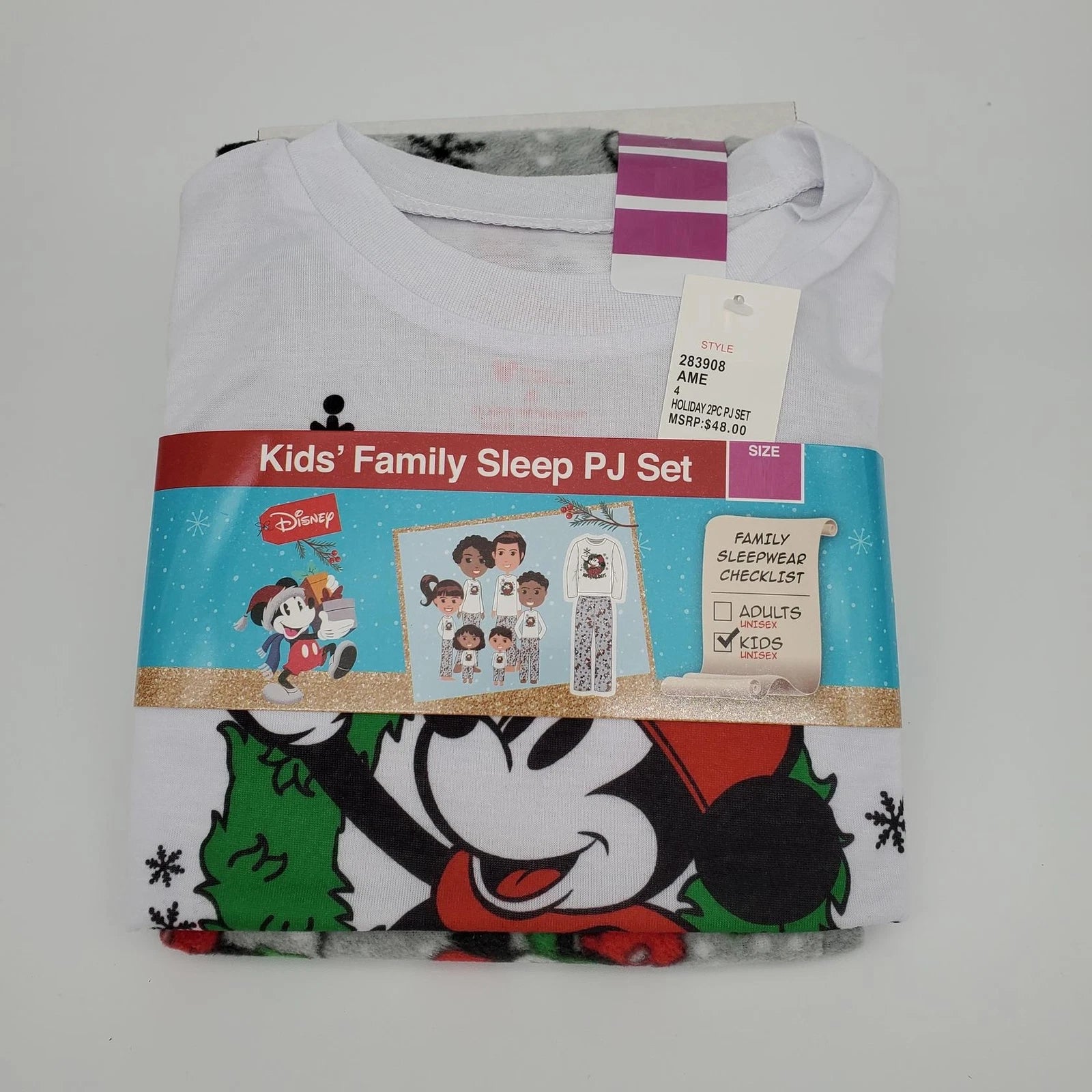 Disney Mickey Mouse Unisex Kids PJ Set Size 2T