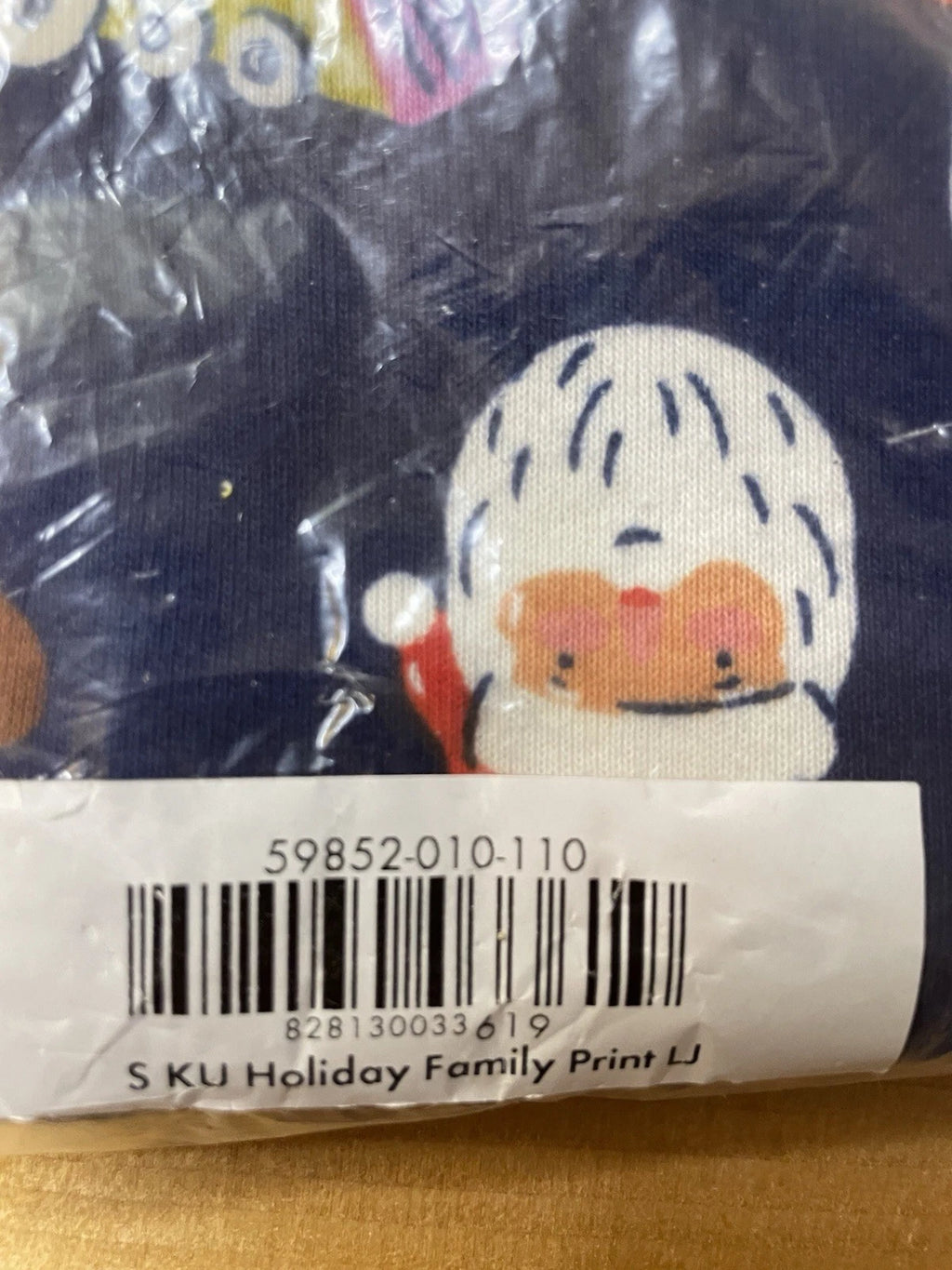 HANNA ANDERSSON CHRISTMAS HOLIDAY ORNAMENTS LONG JOHN PAJAMAS SZ 5/110 Cotton