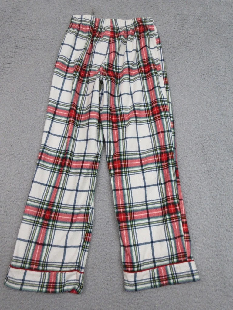 Wondershop Pajama Set Kids Unisex 10/12 Red Plaid Flannel Cozy Lounge Sleepwear