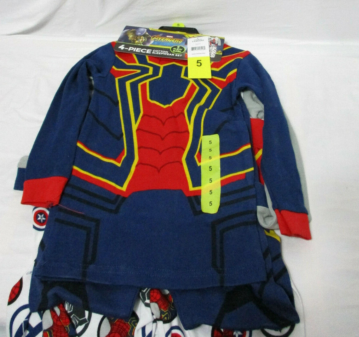 Kids Avengers 4 Piece Sleepwear Set.  Size 5