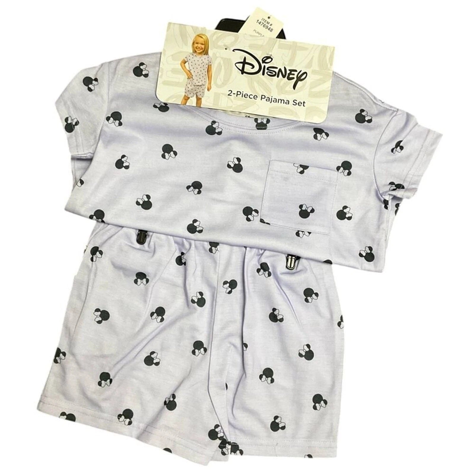 Disney Girl’s Pajamas Sleepwear Purple 2 Piece Set Size 4T NWT