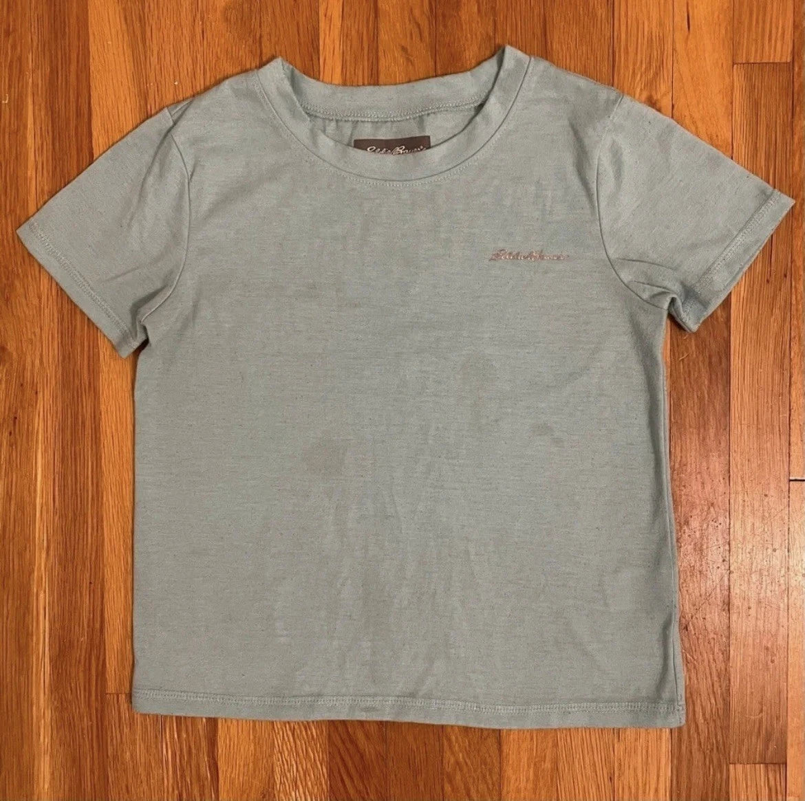 Eddie Bauer 2 Piece Pajama Set Girls Small 7/8 Blue White Clouds