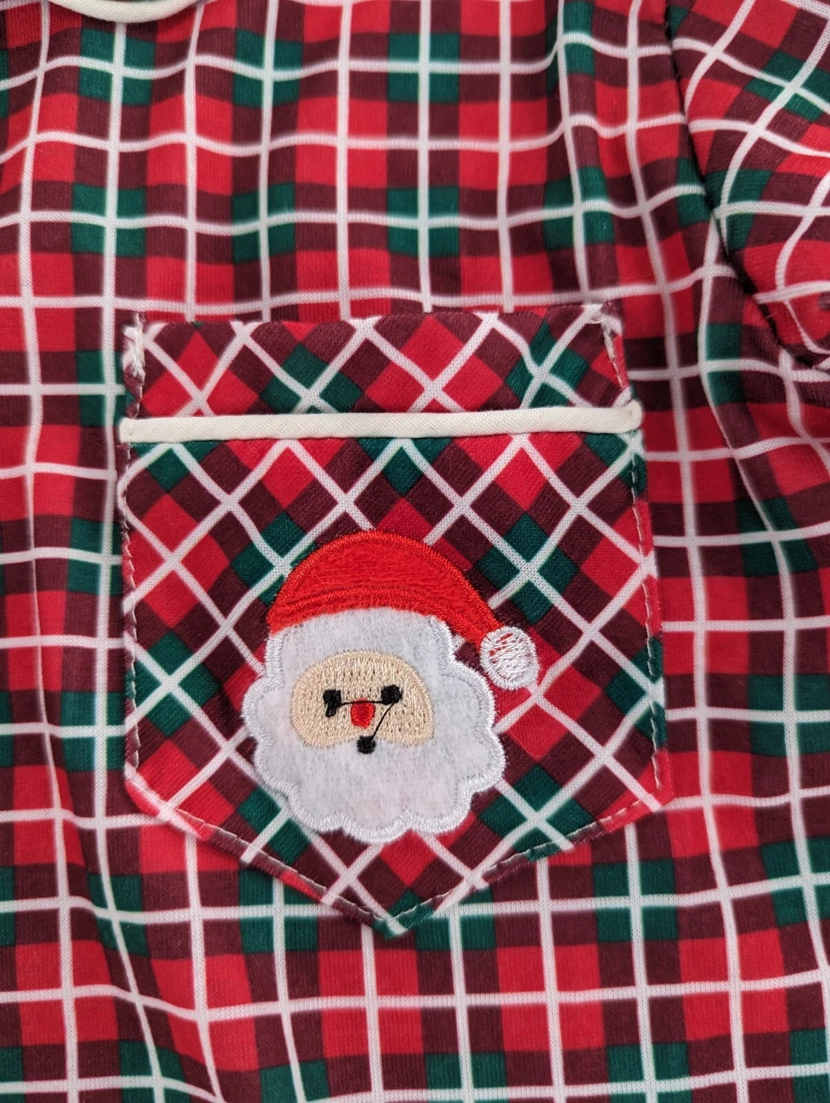 Plaid Santa Claus Long Sleeve Two Piece Pajama Set Size 4t