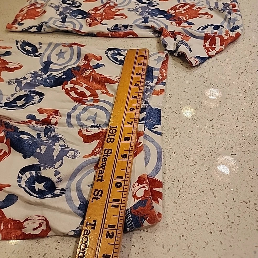 Gap kids Marvel Pajamas Set 14 Shirt Top Shorts Blue Red Cotton