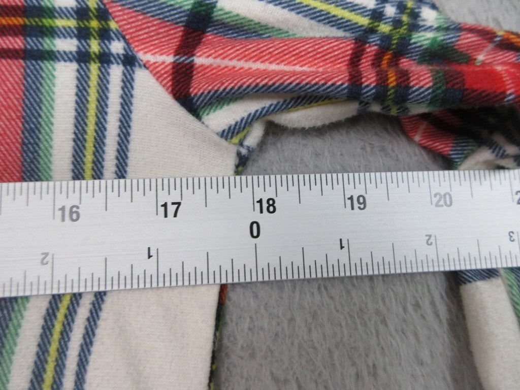 Wondershop Pajama Set Kids Unisex 10/12 Red Plaid Flannel Cozy Lounge Sleepwear