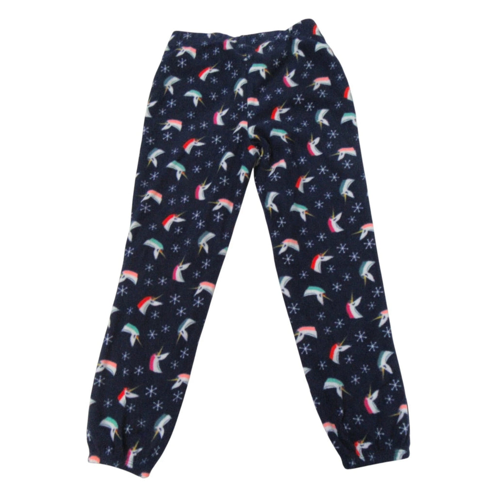 Cat & Jack Girls Size M 7-8 Unicorn Hooded Sweatshirt Pajama Pants Sleepwear Set