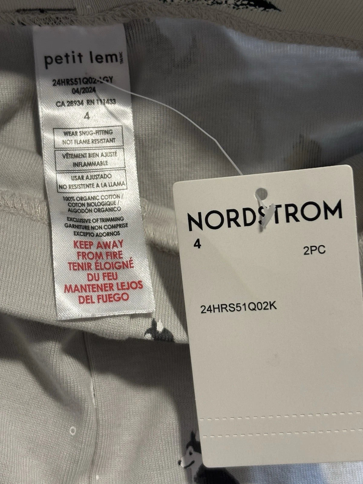 Petit Lem Holiday Huskies Pajama Set for children