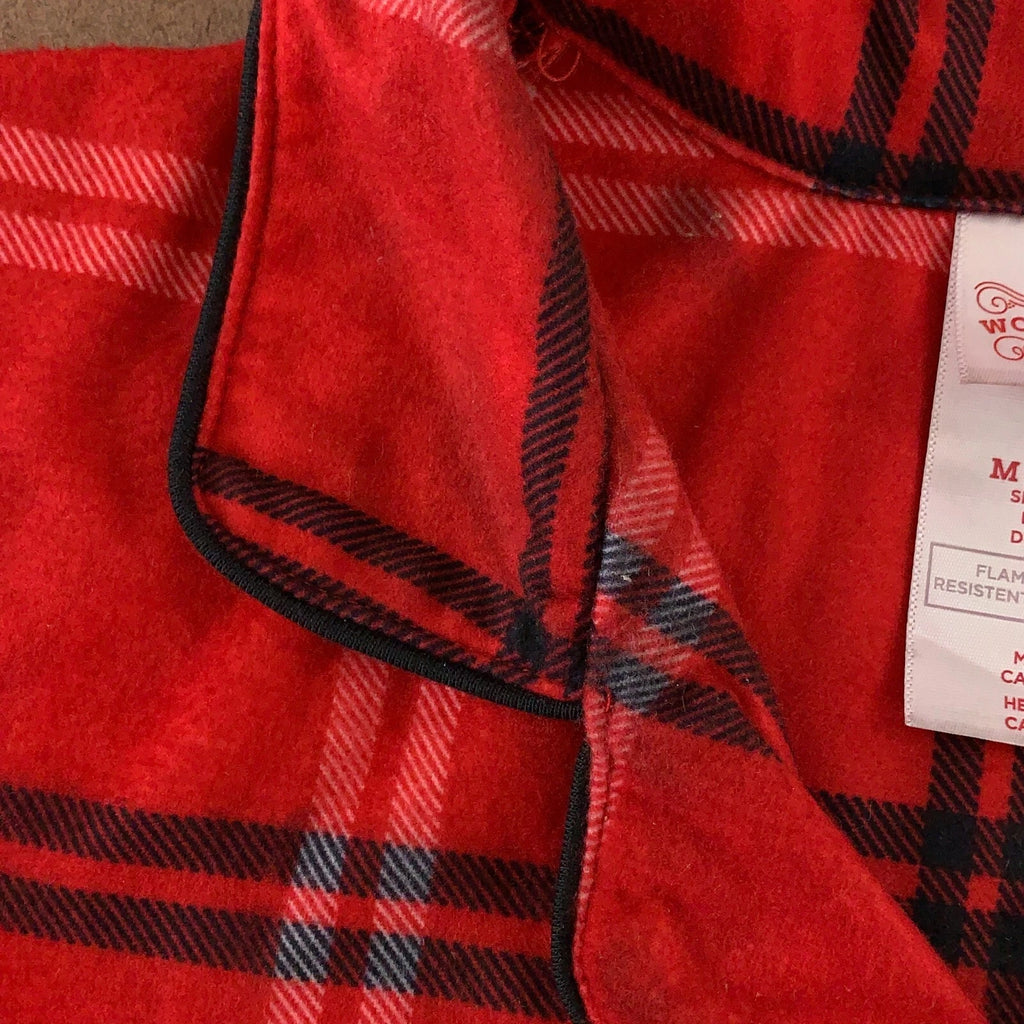 Wondershop Kids Medium (8) Red Plaid Flannel 2 Piece Pajama Set New *Flaw