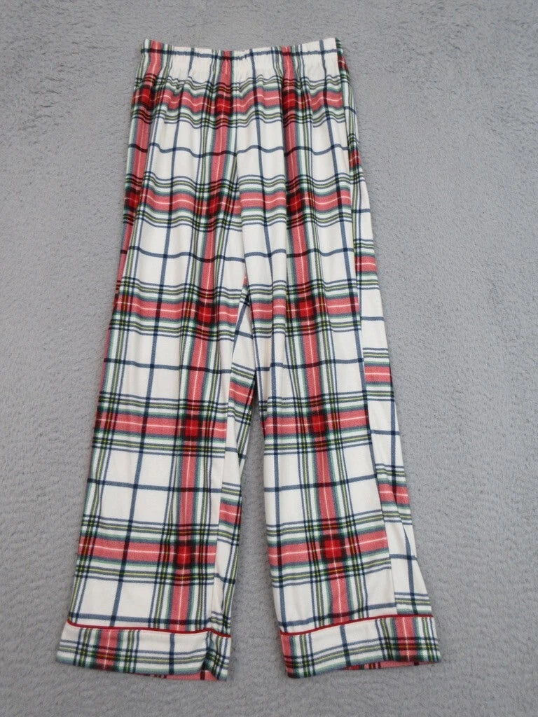 Wondershop Pajama Set Kids Unisex 10/12 Red Plaid Flannel Cozy Lounge Sleepwear