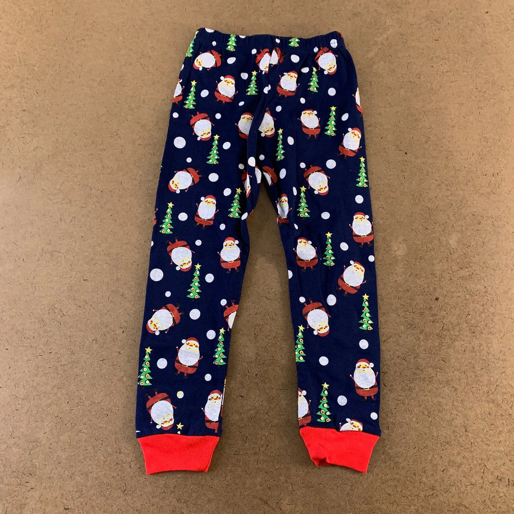 Shelry Kids Size 6 Snug Fit Blue Holiday Printed 2 Piece Pajama Jogger Set New