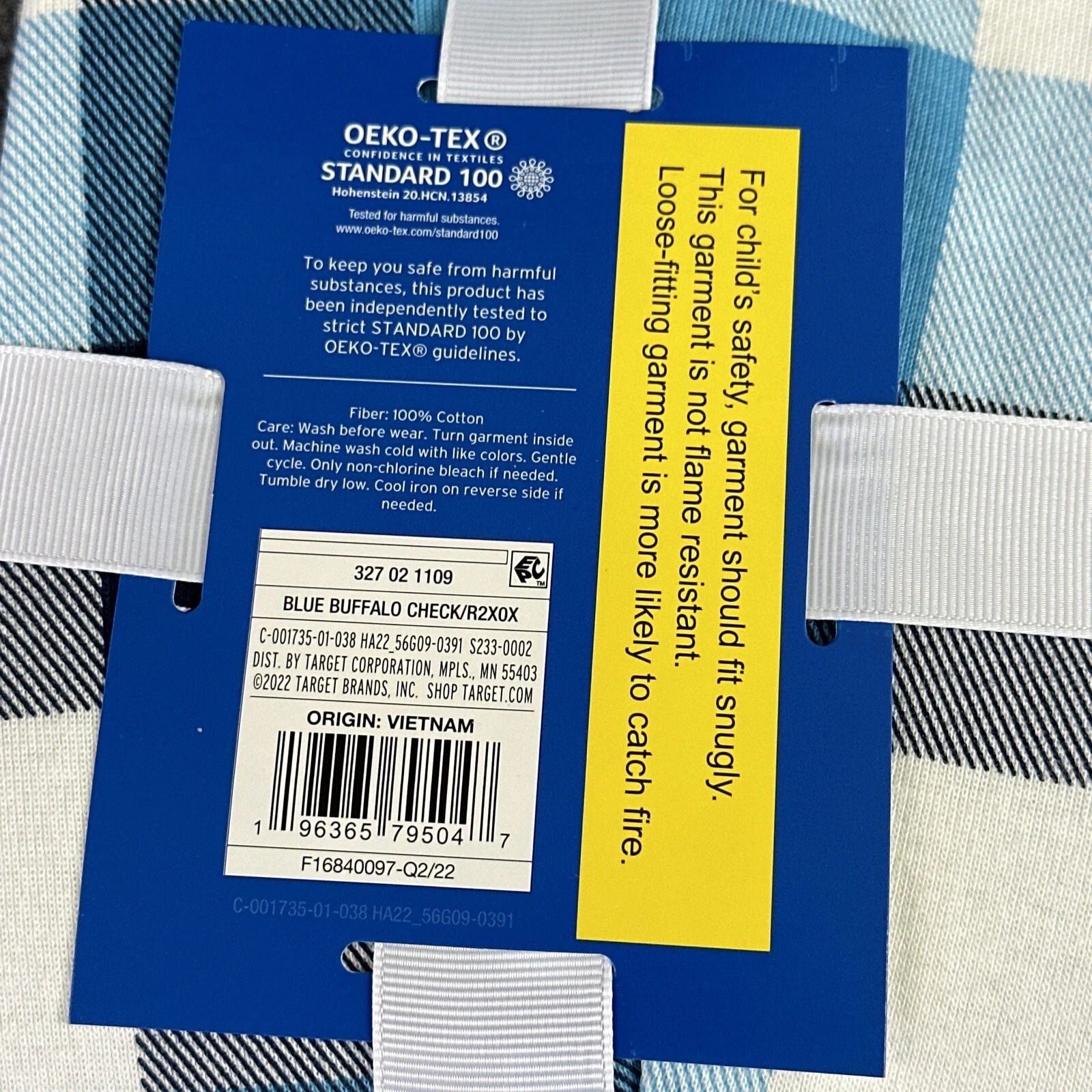 Family Sleep Child 18 Months Blue Pajama Set Hanukkah Blue Plaid