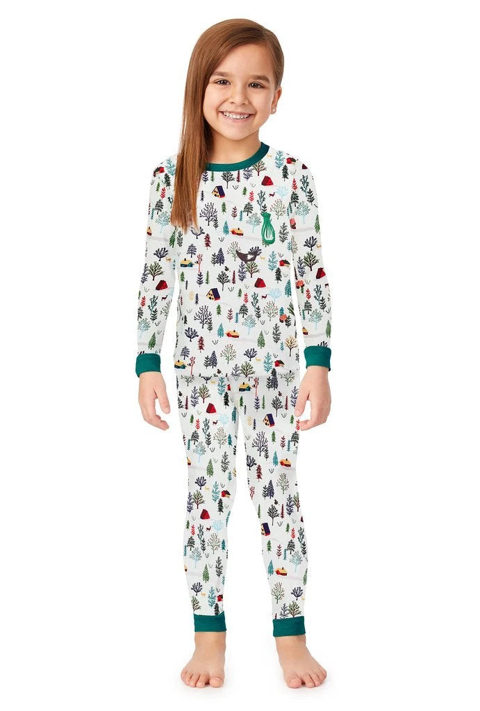 BedHead - Kids Long Sleeve Jersey PJ Set - North Woods Retreat - 6