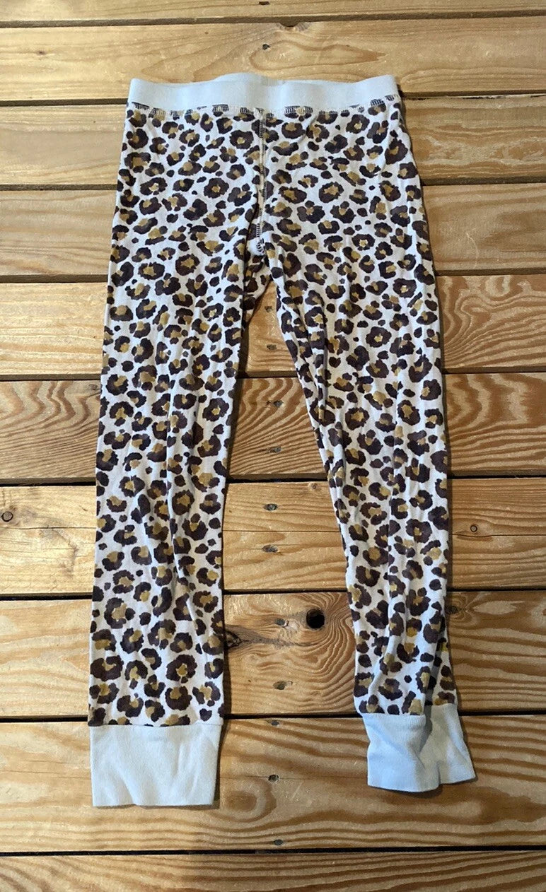 Crewcuts Girl’s Cheetah print pajama set Size 7 Brown O6