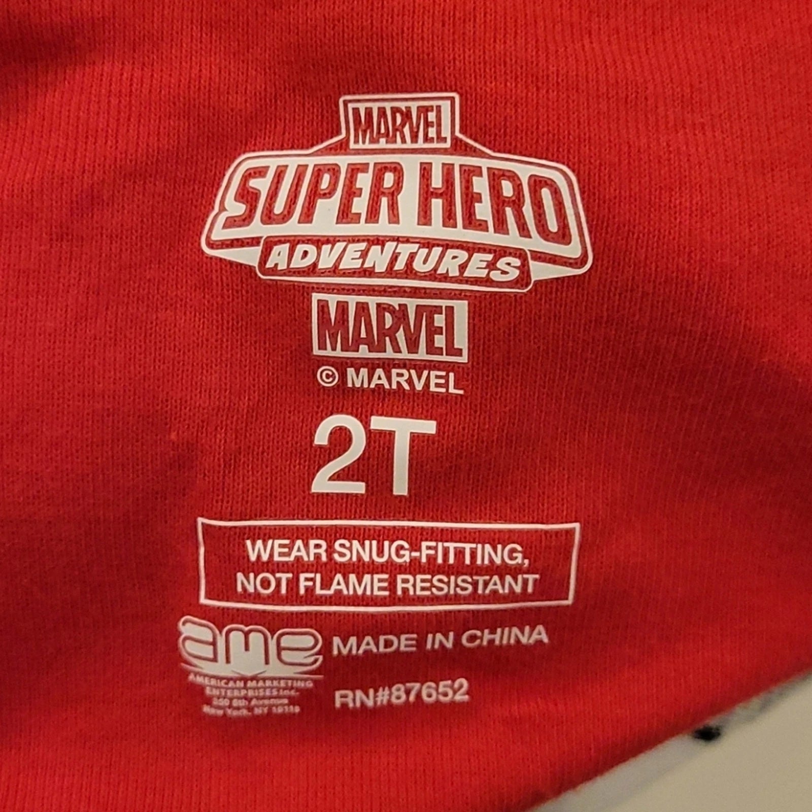 Marvel Superheroes Pajama Set, Red, Sz 2T, NWT