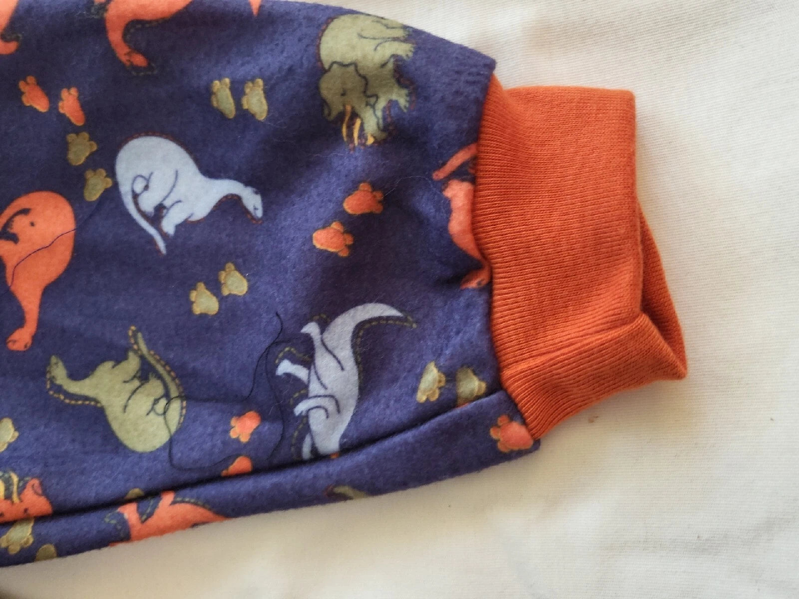 Confetti Kid Pajama 2 Piece Set Dinosaurs 3T Navy with Orange, Blue & Green Dino