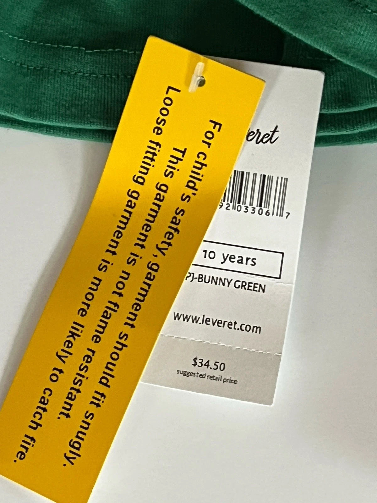 Leveret Unisex Kids Two Piece Cotton PJ’s Pajamas 10 Years Bunny Easter Green