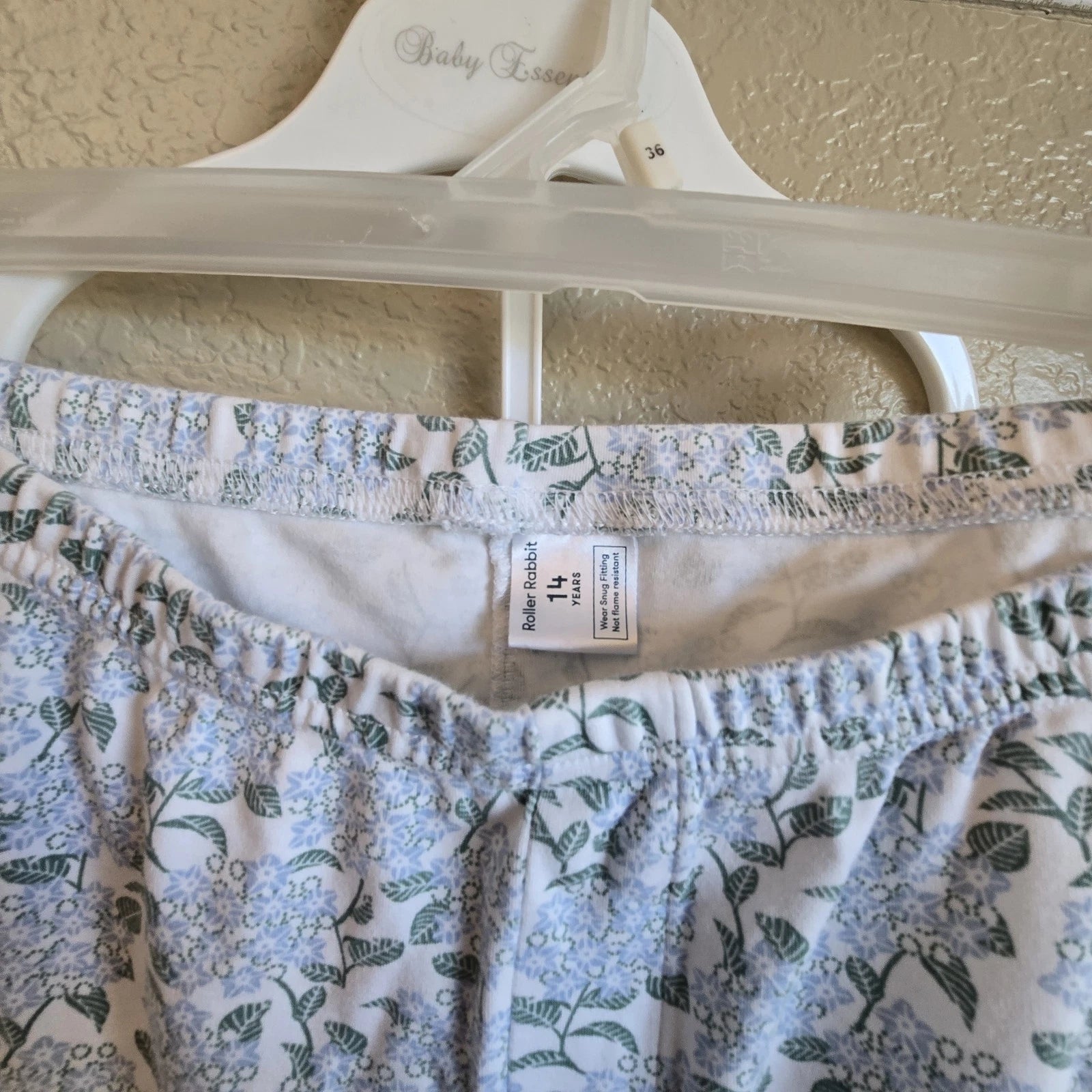 Girls Roller Rabit Floral  Pajama Set Size 14, Snug Fitting, EUC