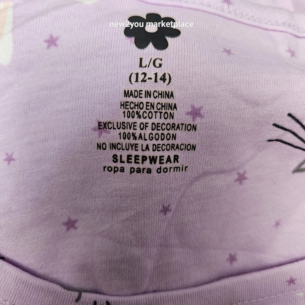 girls Pajama Sets Cotton Summer Pjs Tops with Capri Pants Sleepwear Large 10-12