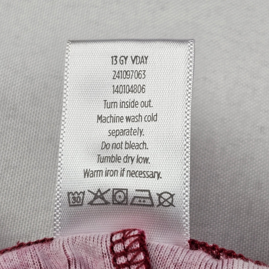 Gymboree Little Girls Size 7 Snug Fit Pajamas Red Pink Hearts Top Bottoms Cotton