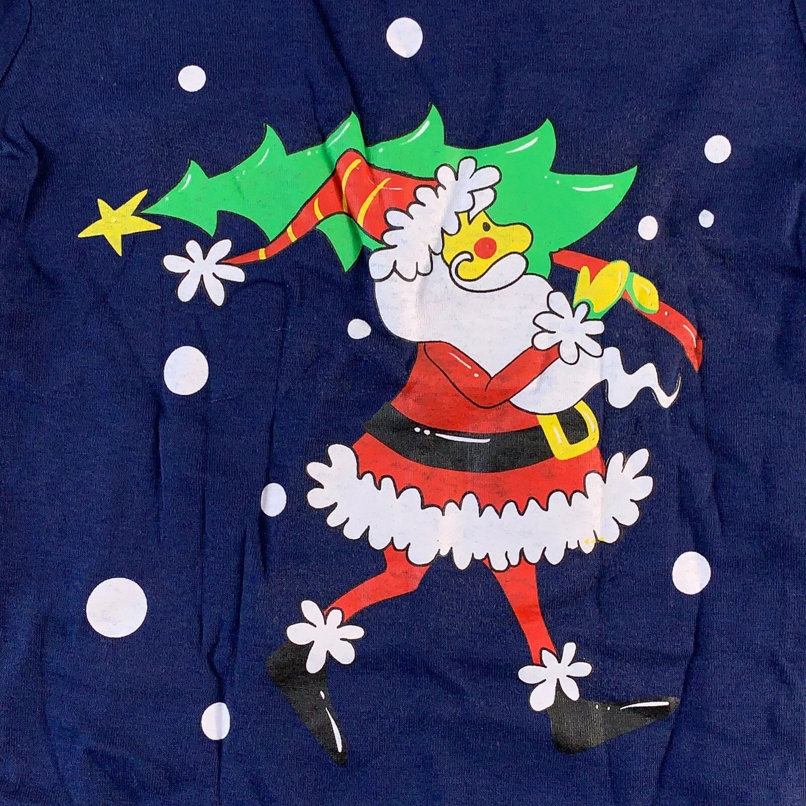 Shelry Kids Size 6 Snug Fit Blue Holiday Printed 2 Piece Pajama Jogger Set New