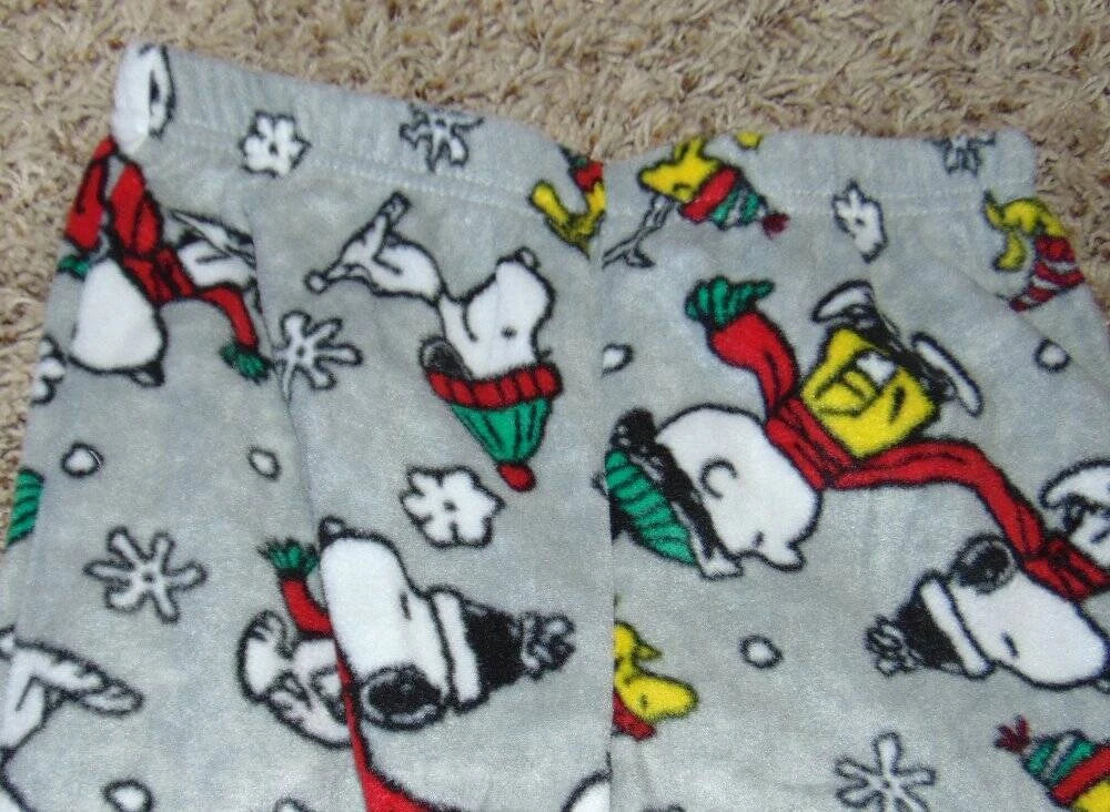Girls Pajamas Christmas Snoopy Made The Nice List Long Sleeve 2 pc Fleece-sz 8