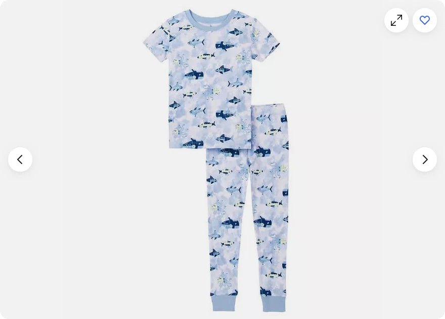Kids Headquarters BOYS 4-piece DEEP SLEEPER Cotton Pajama Set(BLUE TONAL 3T)NWT