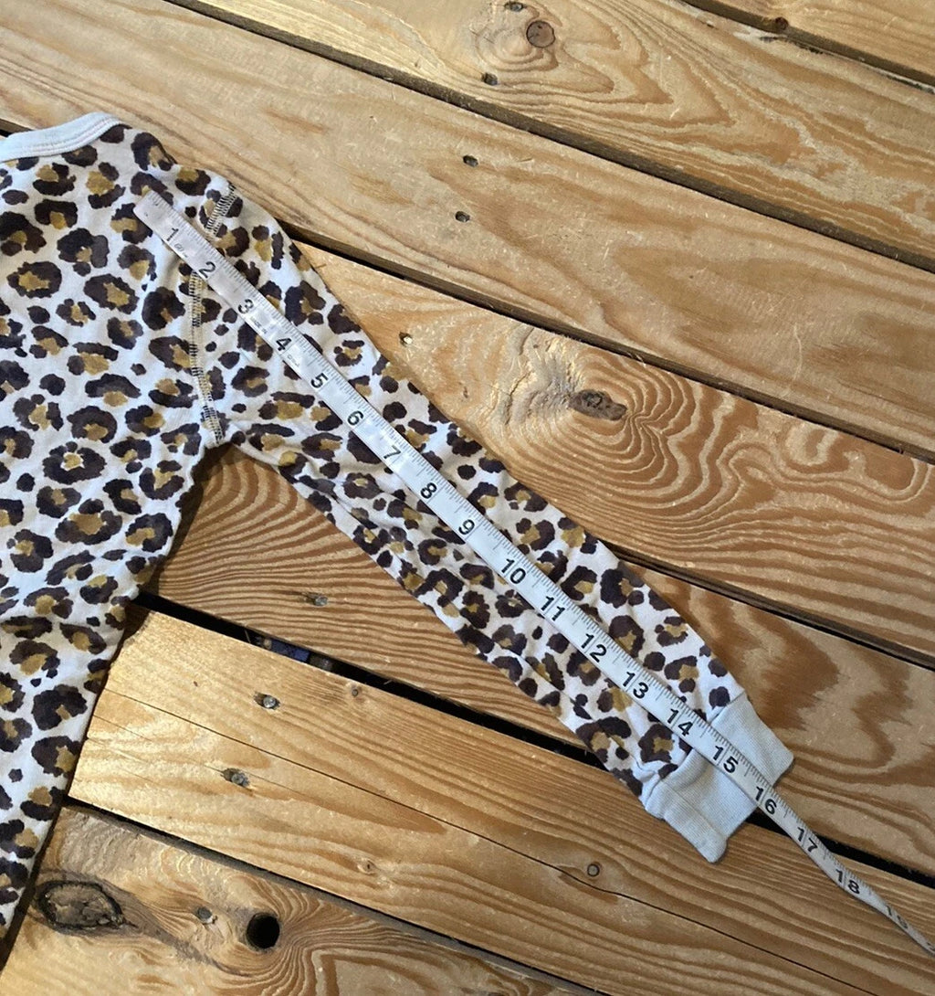 Crewcuts Girl’s Cheetah print pajama set Size 7 Brown O6