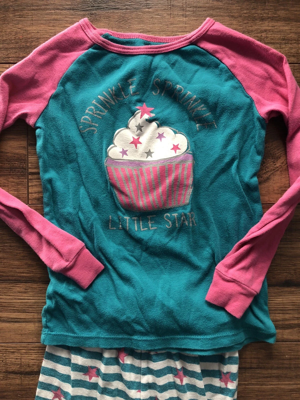 Girls Sleepwear Size 5 Kids 2 Piece Cat Cupcake Pajama Set Wonder Nation