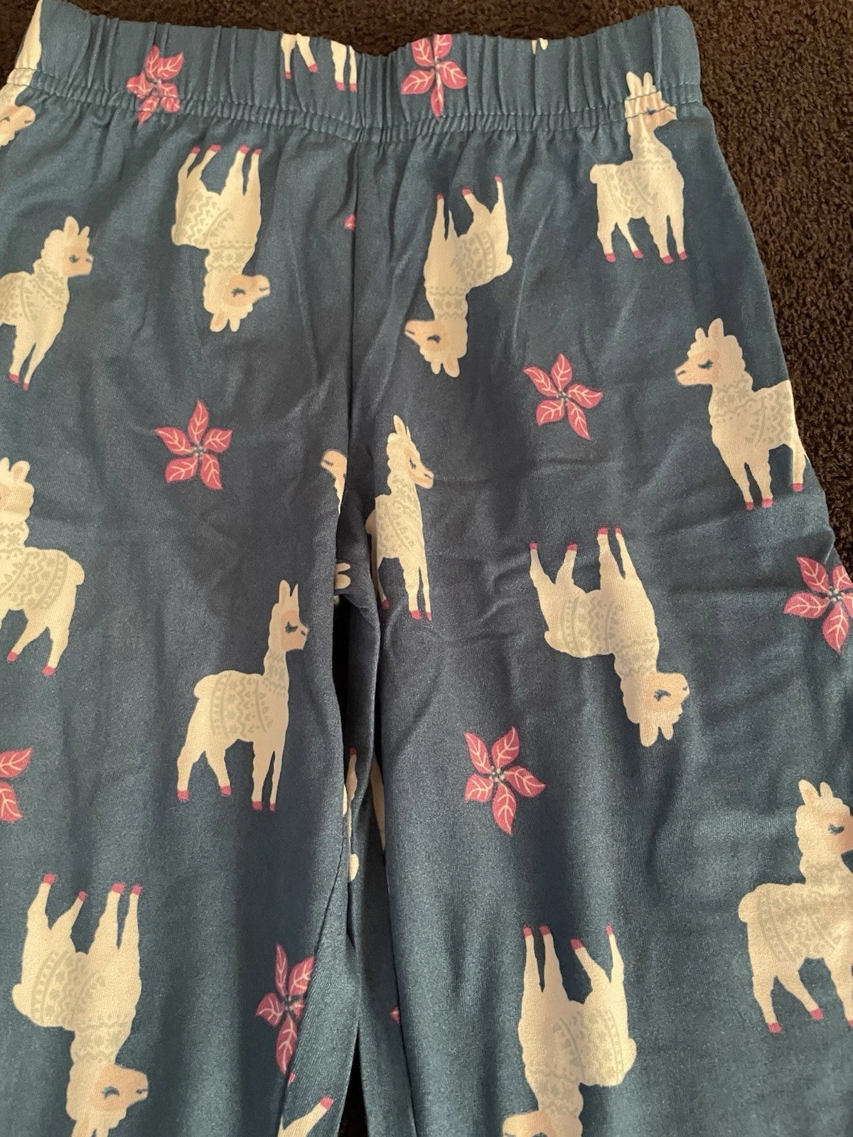 NWT Wonder Nation Girls 2T Llama Pajama Set Long Sleeve Flame Resistant