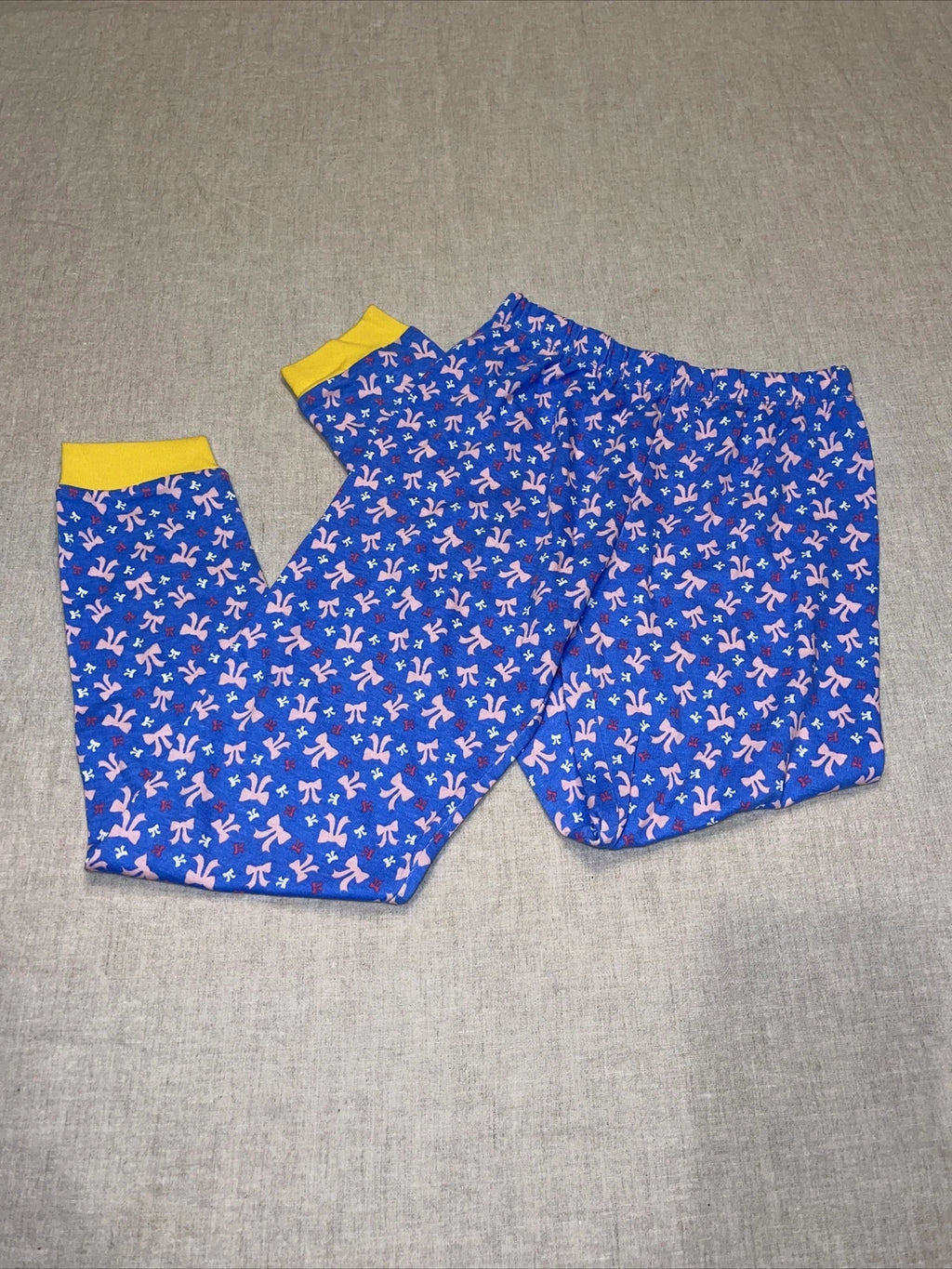 Disney Long Pajama Set Top And Bottoms Princess  Bows size 8