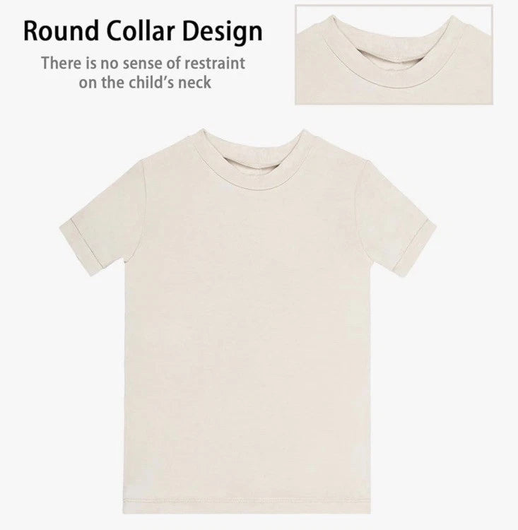 HAPIU Summer Pajamas 4 Pcs 2 Sets Beige & Baby Pink 24 Months 2 Years Girls