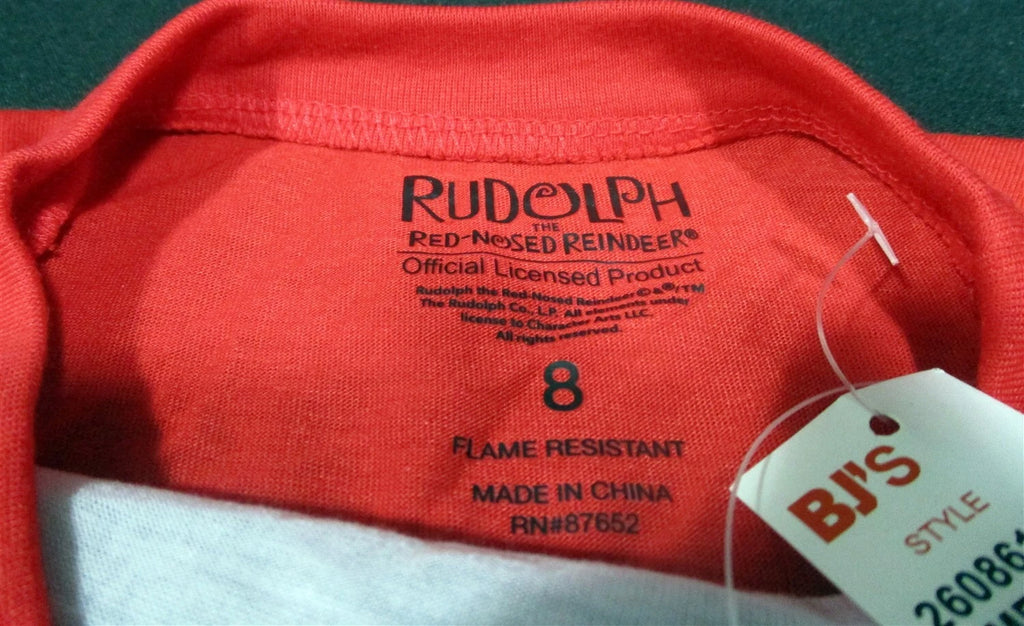 Rudolph Kids Christmas Pajama Set -Rudolph Size 8