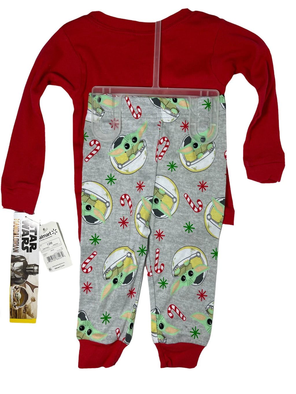 12M Child Baby Yoda Christmas Galaxy Mandalorian Long Sleeve Pant Pajama Set PJs