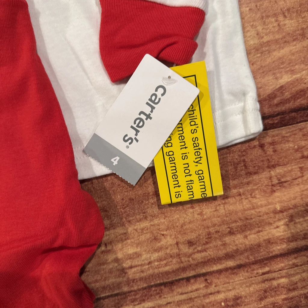 Carter’s Pajama Sets Boy’s Size 4 Snug Fit Cotton Sloth Love Red Bx9