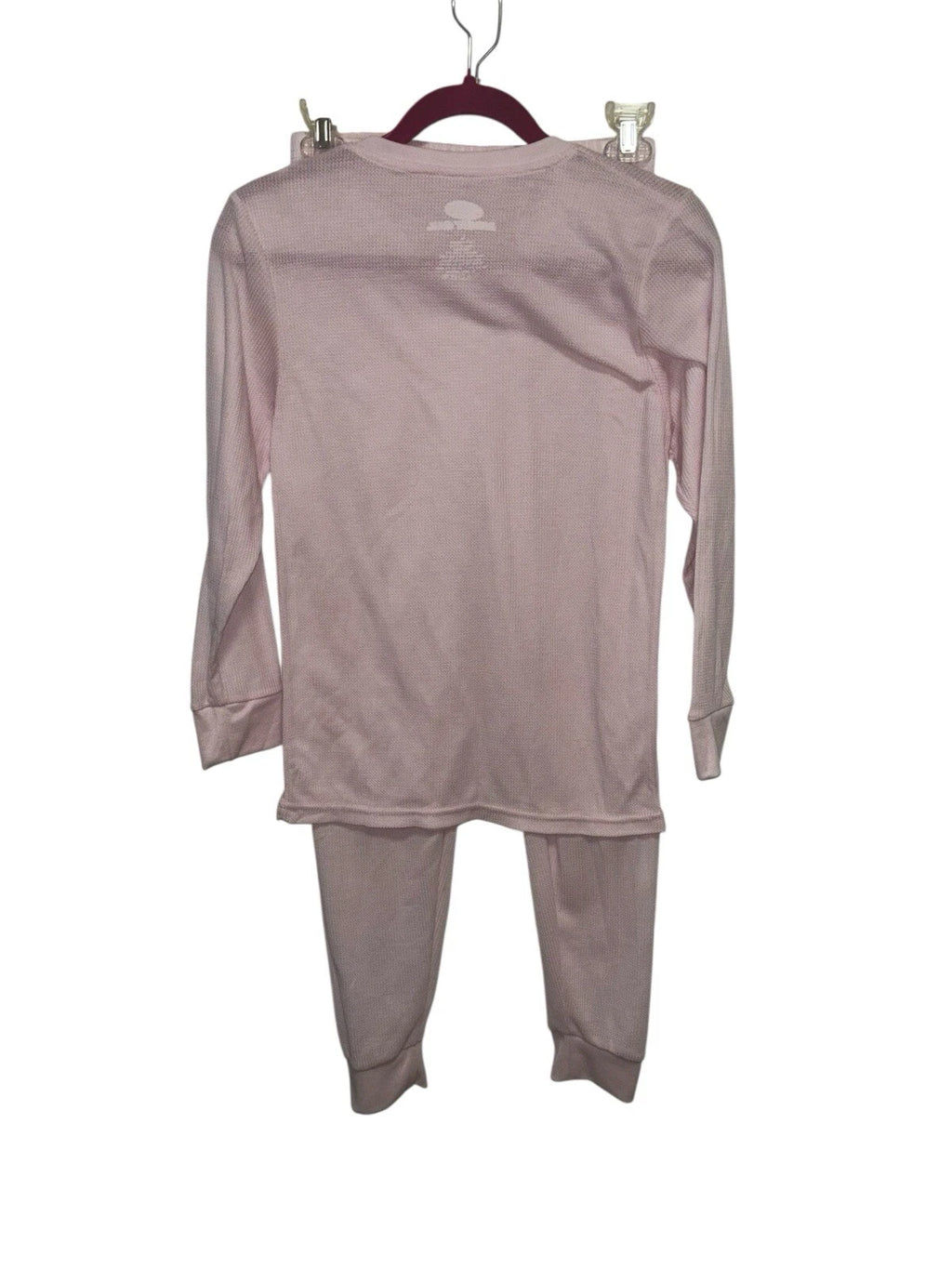 Children's Size Large Mossy Oak Pajama Set Pink Thermal Thin Long Sleeve