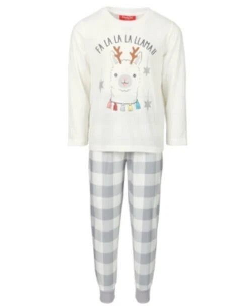 Matching Kids Holiday Llama Family Pajama Set Size 6-7