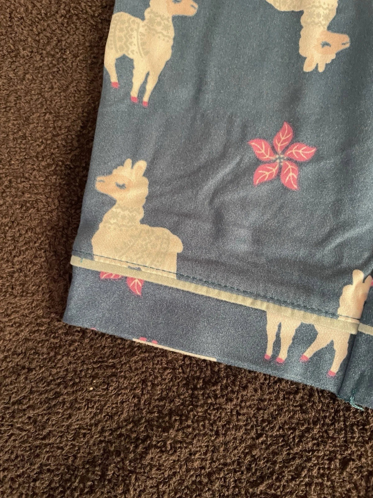 NWT Wonder Nation Girls 2T Llama Pajama Set Long Sleeve Flame Resistant