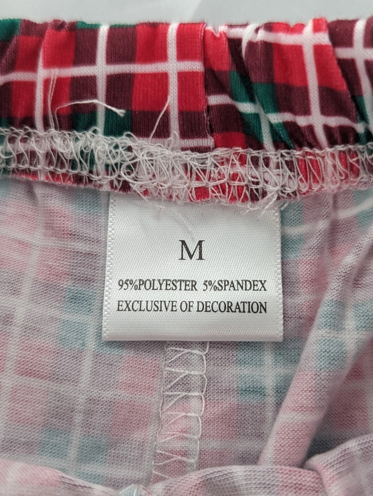 Plaid Santa Claus Long Sleeve Two Piece Pajama Set Size 4t