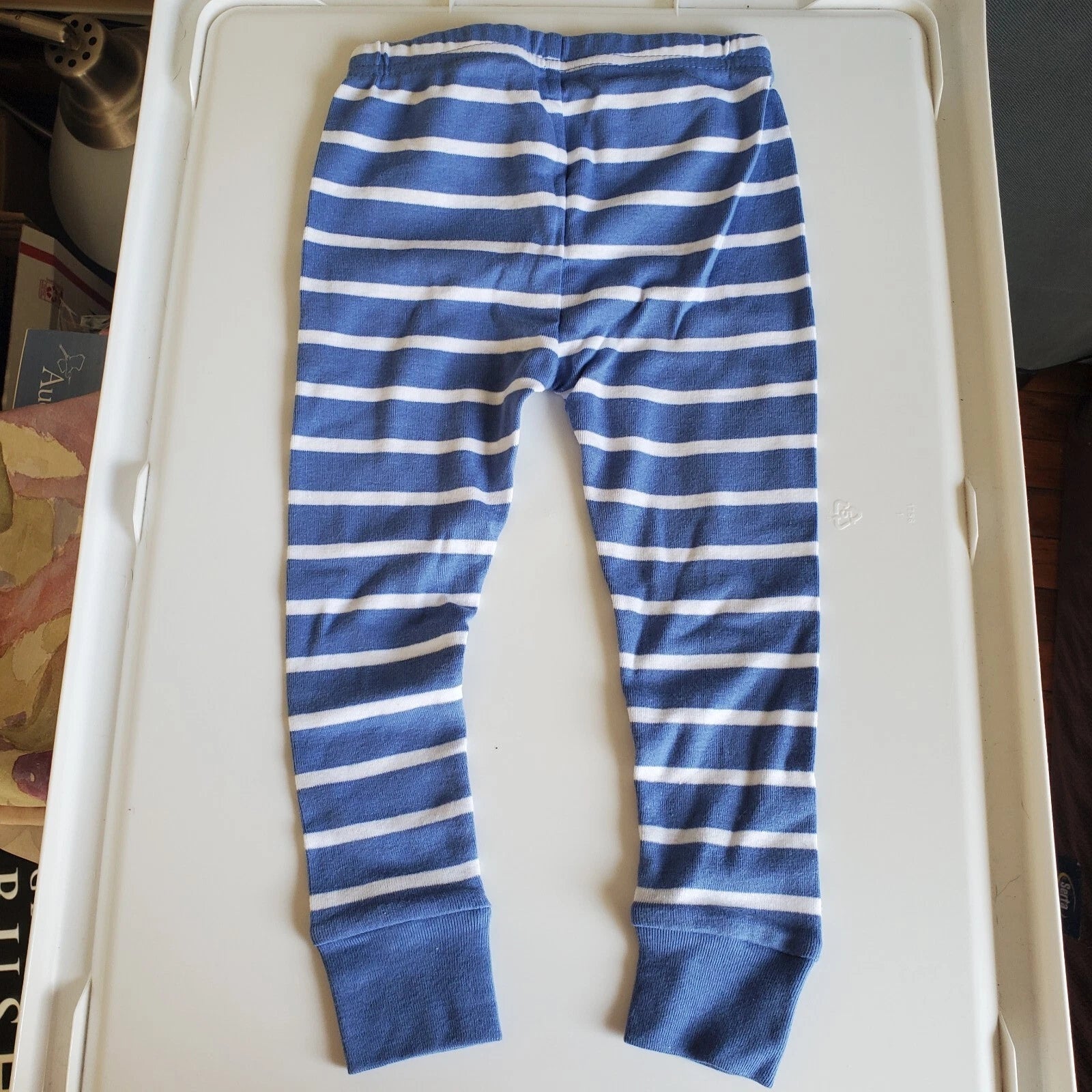 Carters Hippopotamus PJ Set 18 mos Blue White Stripes New With Tag